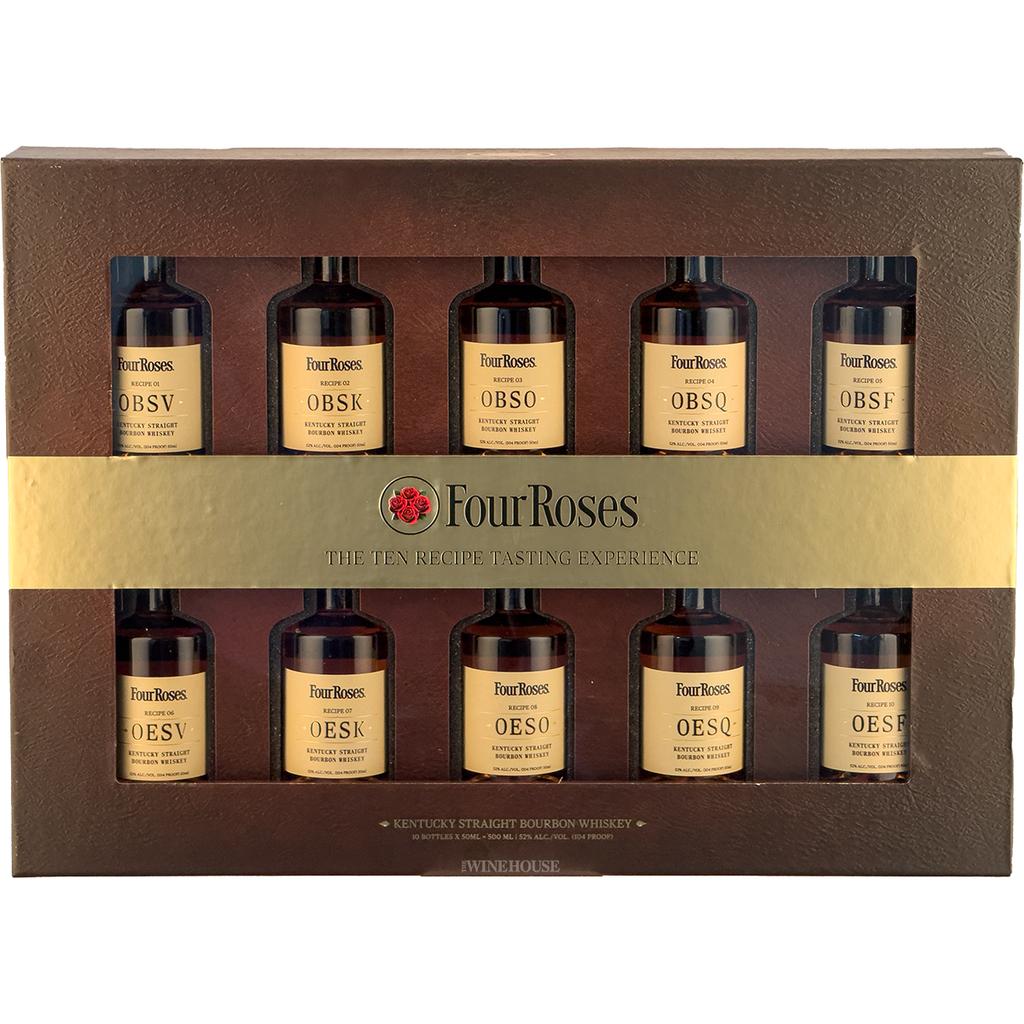 Four Roses The Ten Recipe Tasting Experience Single Barrel Kentucky Straight Bourbon Whiskey (10 x 50ml) - Cali Cellar Co.